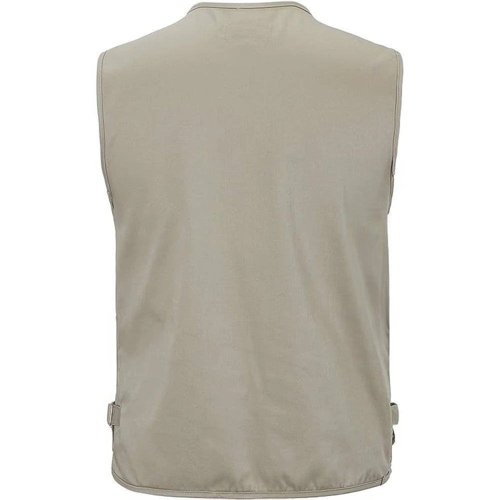 "Leichte und atmungsaktive Herren Outdoor-Weste, robust und wetterresistent, mit mehreren Taschen, ideal für Wanderungen."