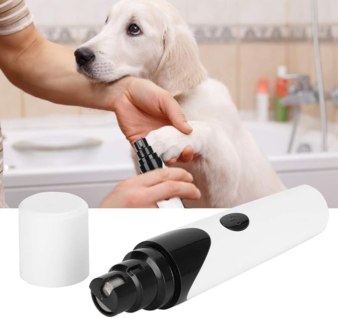 "Leiser, wiederaufladbarer Haustier Krallentrimmer mit LED, ergonomisch und handlich für sicheres, stressfreies Trimmen."
