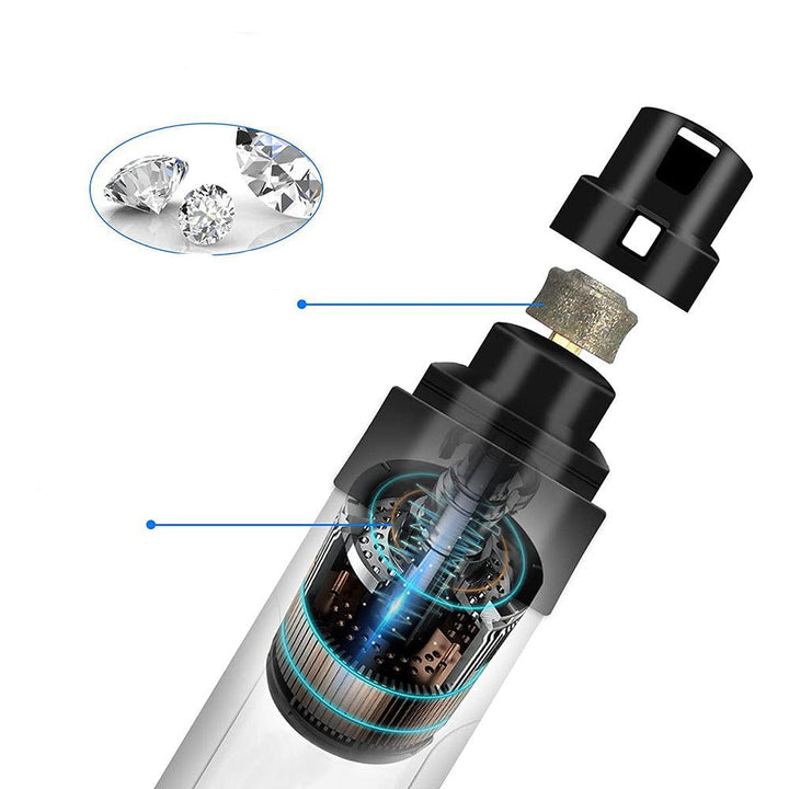 "Leiser, wiederaufladbarer Haustier Krallentrimmer mit LED, ergonomisch und handlich für sicheres, stressfreies Trimmen."