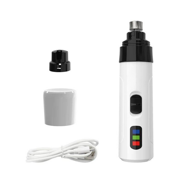 "Leiser, wiederaufladbarer Haustier Krallentrimmer mit LED, ergonomisch und handlich für sicheres, stressfreies Trimmen."