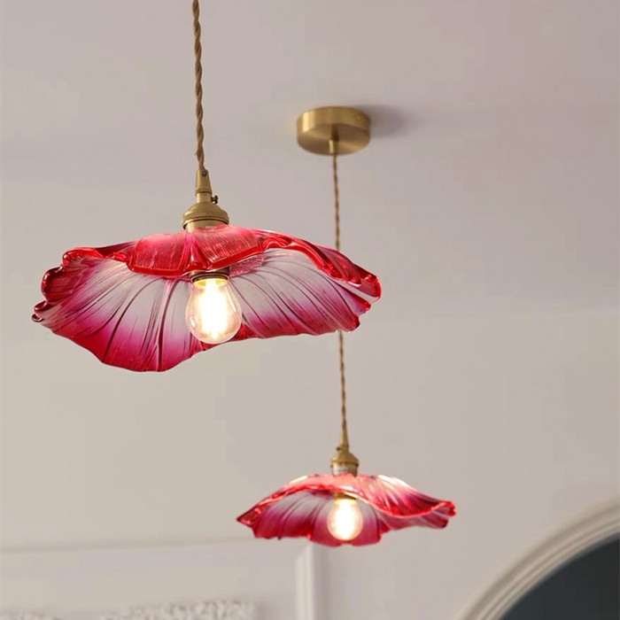 Hängelampe aus Glas für Vintage Stil - Unisex