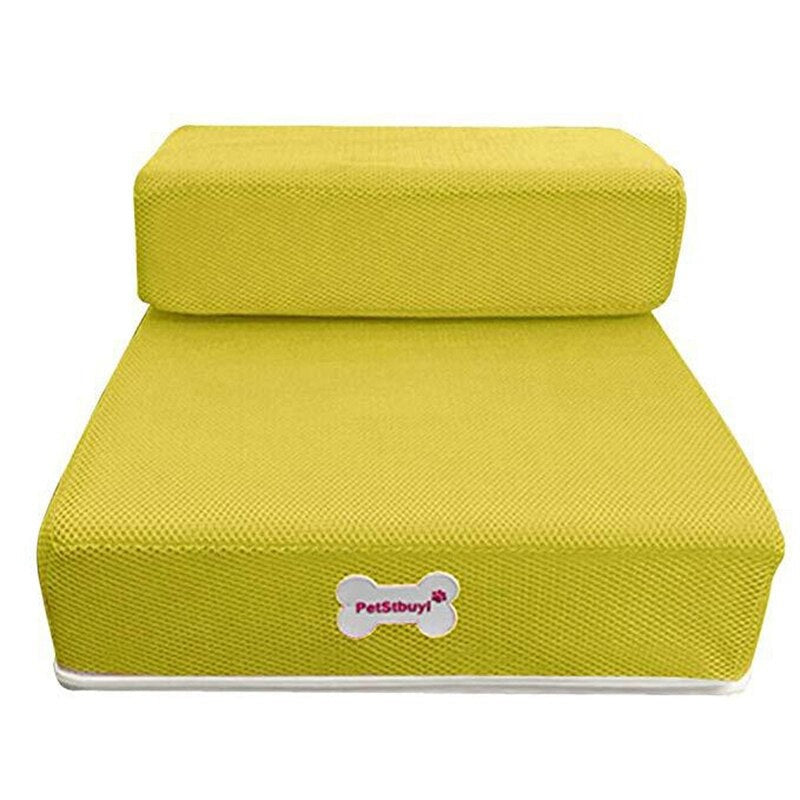 "Luxuriöse Hundetreppe in Beige mit rutschfester Oberfläche für sicheren Zugang zu Sofa & Bett, ideal für kleine Haustiere."