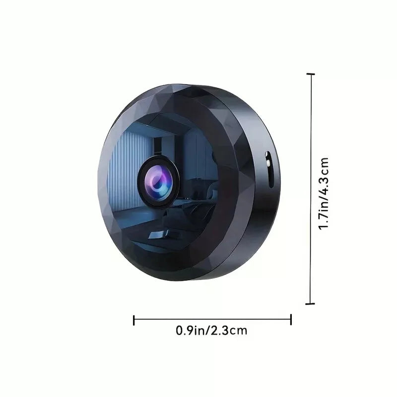 Magnetische Mini-WiFi-Kamera, kompakt, 1080P HD, diskret, Nachtsicht, drahtlos, Sicherheitsüberwachung mit elegantem Design.
