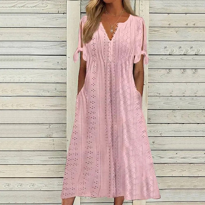 Elegantes Damen-Sommerkleid mit V-Ausschnitt