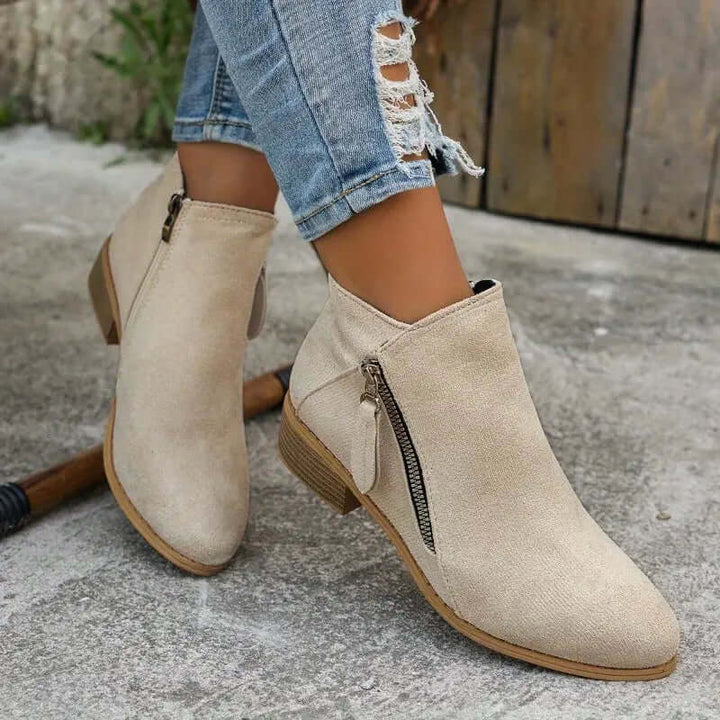 Elegante Damen Stiefel mit Reißverschluss