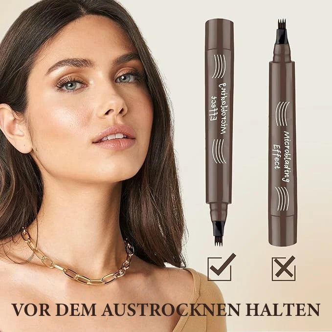 "Microblading-Stift für präzise Augenbrauen mit natürlichem Look, in Schwarz, mit präzisem Applikator für mühelose Anwendung.