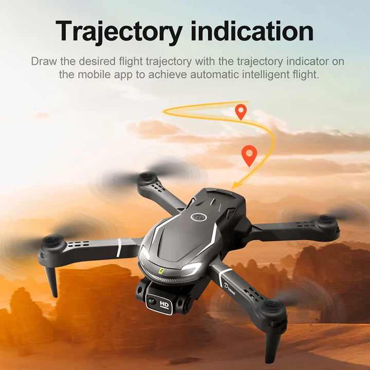 "Mini V88 Drone 8K HD Frontansicht mit GPS; kompakte schwarz-silberne Drone für atemberaubende Luftaufnahmen."