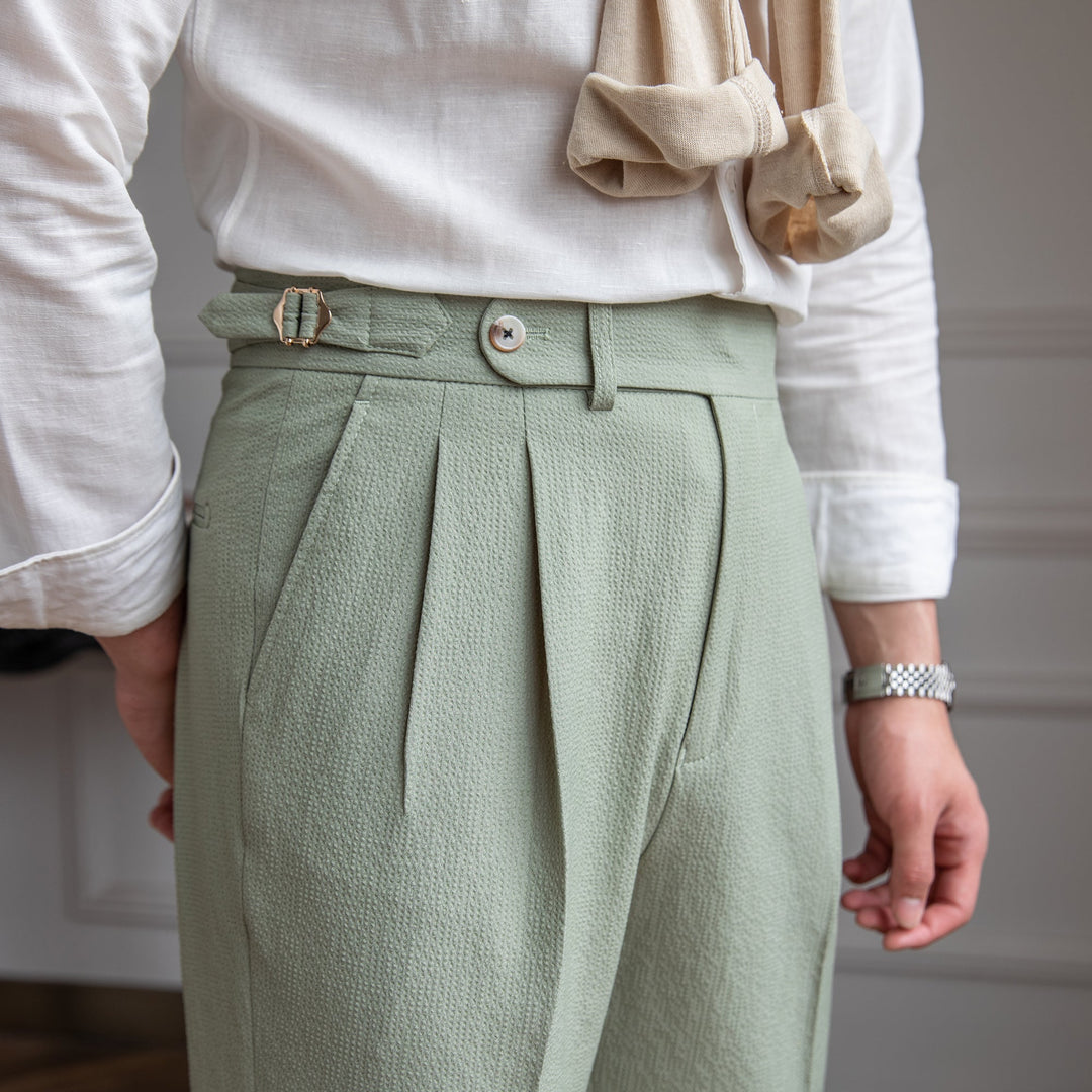 "Moderne Herren Business Hose in Beige, Blau und Schwarz, elegante Stoffhose, ideal für Büro und Alltag, weiche Qualität."