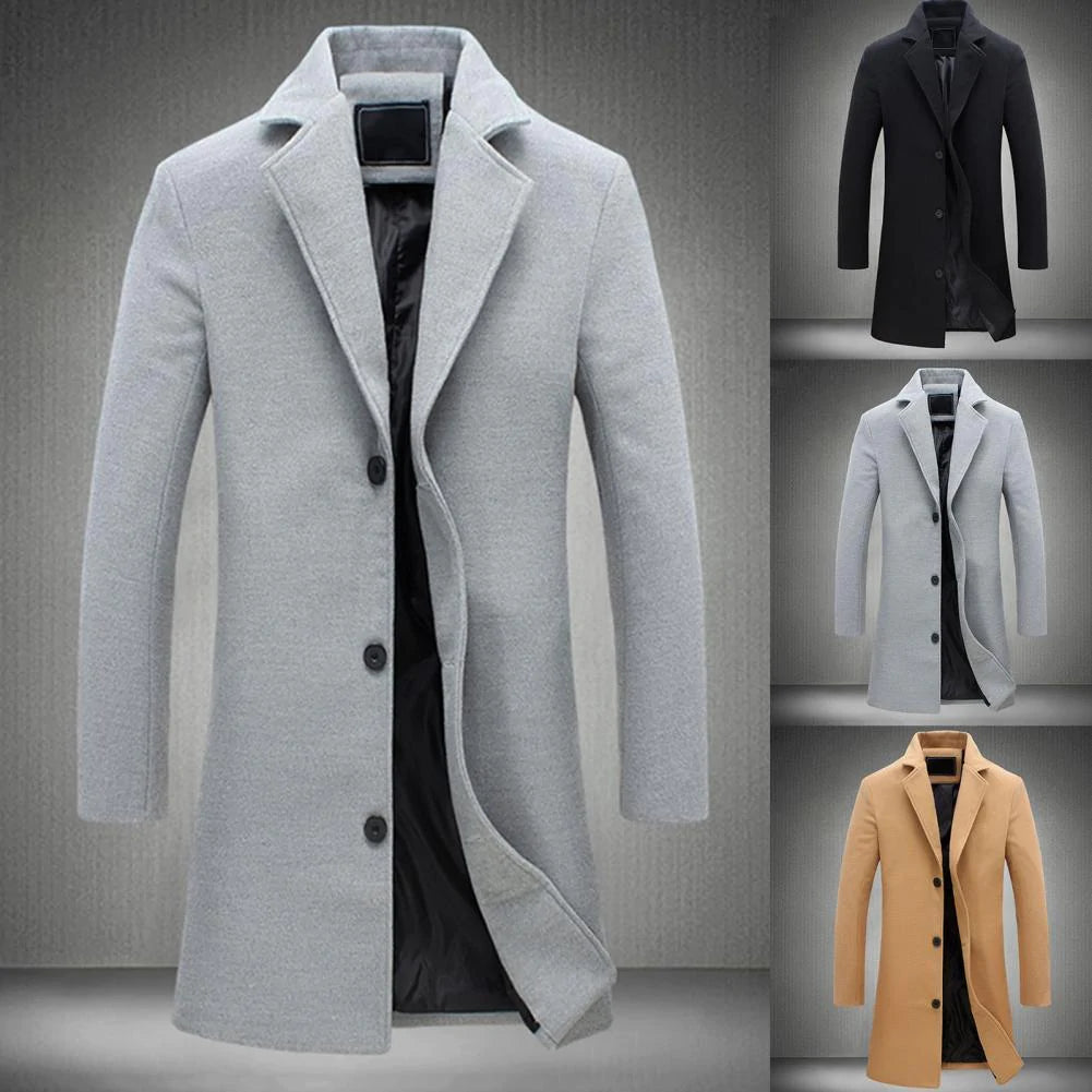 Modischer Herren-Wintermantel, robust und stilvoll, in verschiedenen Farben; perfekte Wahl für kalte Tage und elegante Outfit