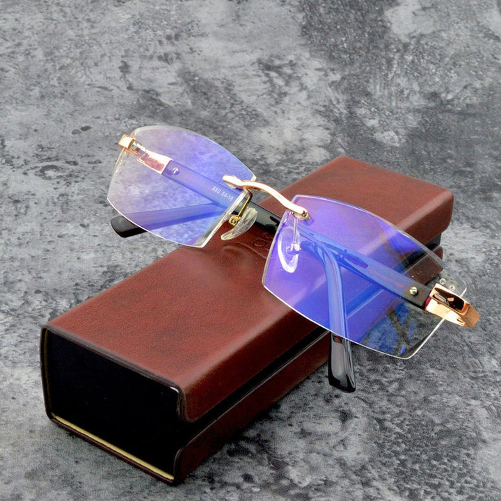 Multifokale Lesebrille mit Anti-Blau-Licht, stilvoller TR90- und Titanrahmen, nahtloser Übergang, modern und komfortabel.