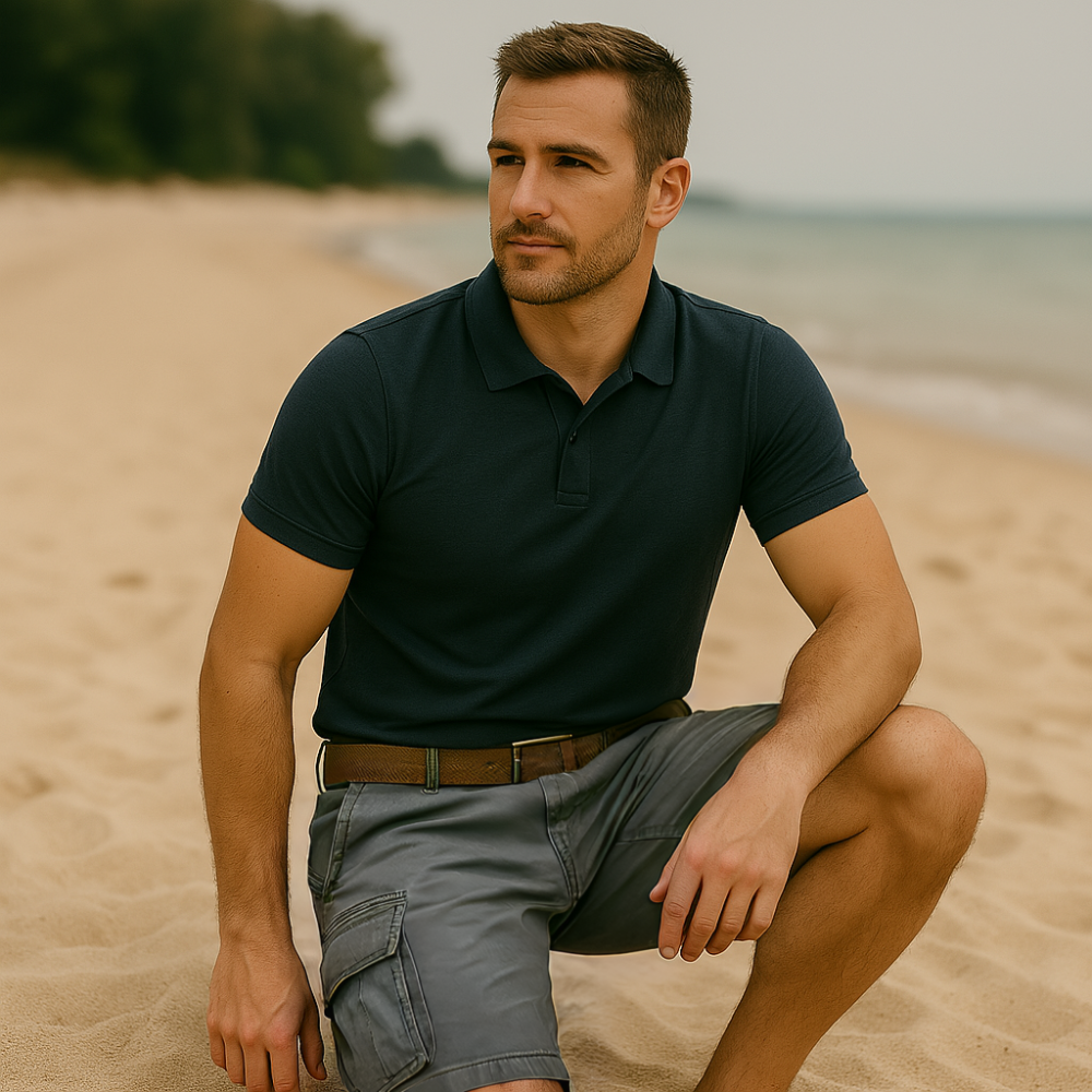 Multifunktionale Herren Cargo-Shorts, widerstandsfähiges Material, sechs Taschen, ideal für Outdoor und Freizeit.