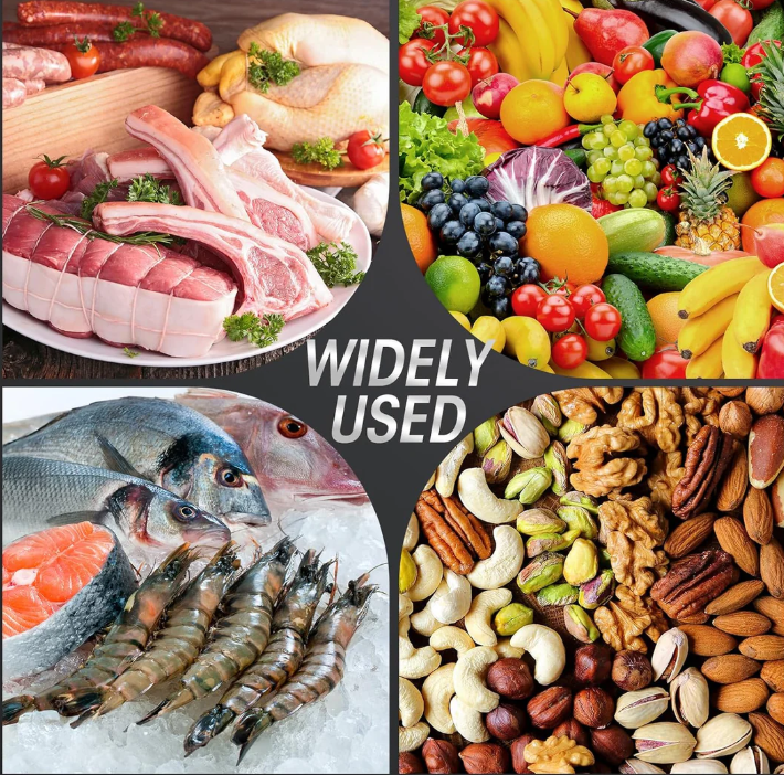 "Multifunktionales 8-in-1 Vakuumiergerät mit Folienschneider, kompaktes Design, ideal für Frische und lange Haltbarkeit."