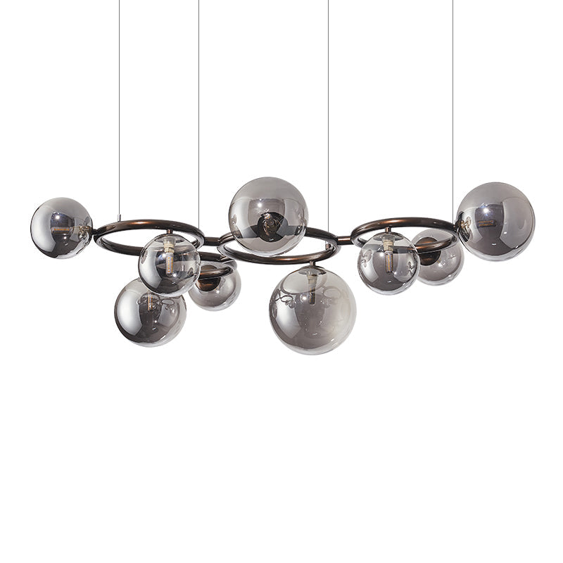 Moderne Esstischlampe mit Ringen, dimmbar