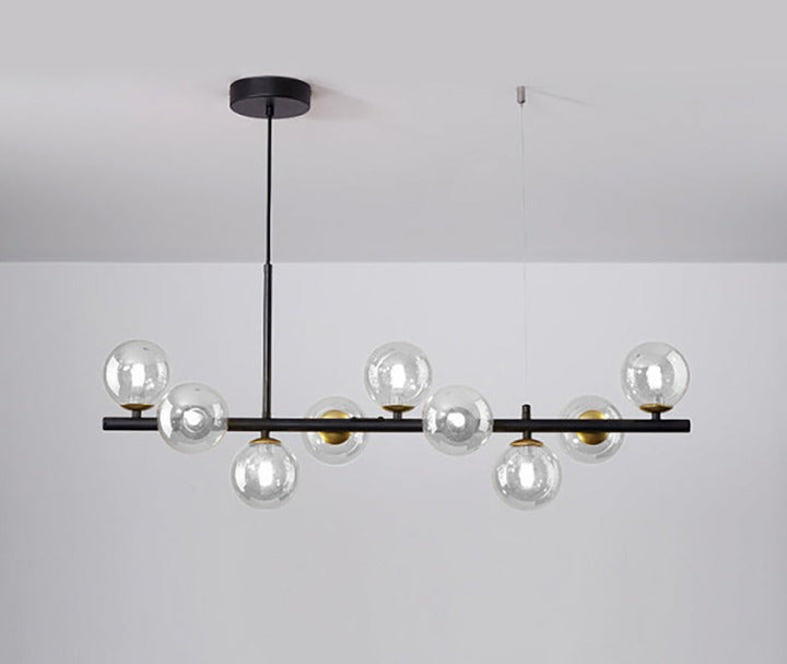 Pendelleuchte für den Esstisch mit Eisen und Glas