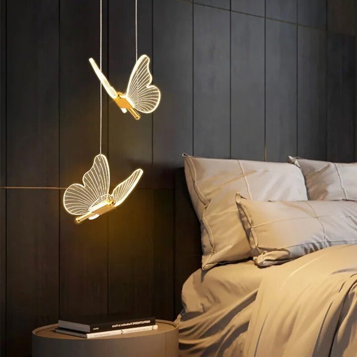 Elegante Schmetterlings-Hängeleuchte für das Wohnzimmer