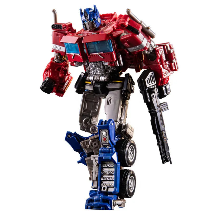"Optimus Prime transformierbare Roboterfigur, detailliert und 18 cm groß, ideal für Sammler, auf weißem Hintergrund."