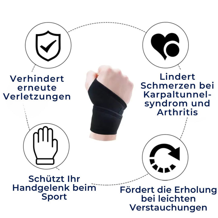 Orthopädische Handgelenkstütze verstellbar, beige, mit Stahlschiene und Daumenschlaufe für Stabilität und Schmerzlinderung.