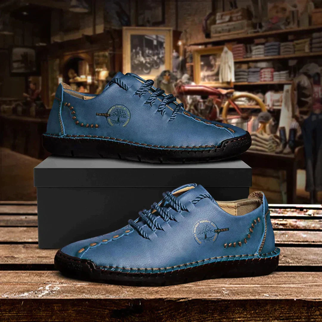 "Orthopädische Lederschuhe Herren, elegantes Design, Komfort & Unterstützung, idealer Alltagsbegleiter aus echtem Leder."