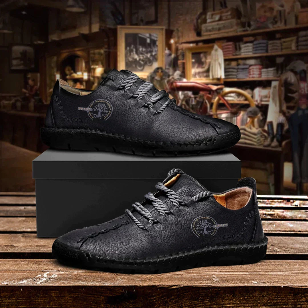 "Orthopädische Lederschuhe Herren, elegantes Design, Komfort & Unterstützung, idealer Alltagsbegleiter aus echtem Leder."
