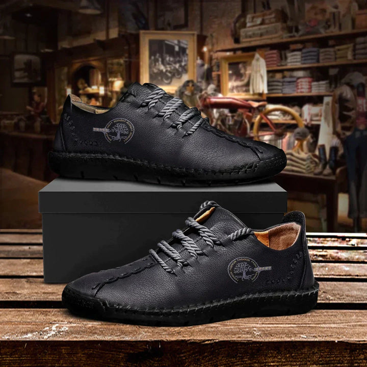 "Orthopädische Lederschuhe Herren, elegantes Design, Komfort & Unterstützung, idealer Alltagsbegleiter aus echtem Leder."