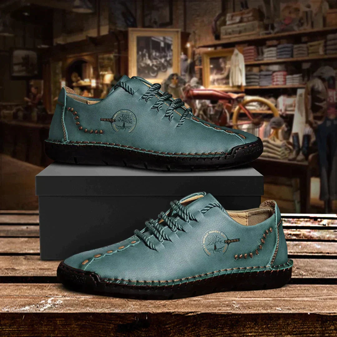 "Orthopädische Lederschuhe Herren, elegantes Design, Komfort & Unterstützung, idealer Alltagsbegleiter aus echtem Leder."