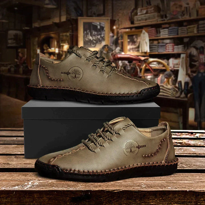 "Orthopädische Lederschuhe Herren, elegantes Design, Komfort & Unterstützung, idealer Alltagsbegleiter aus echtem Leder."