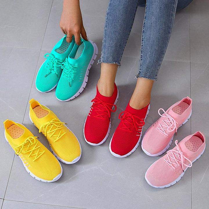 "Orthopädische Sneaker für Damen, atmungsaktiv, mit Dämpfung, in verschiedenen Farben, für maximalen Komfort."