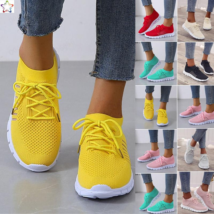 Orthopädische Sneaker für Damen, atmungsaktiv, mit gepolsterter Sohle, bieten Komfort und Stil, perfekt für Aktivität.