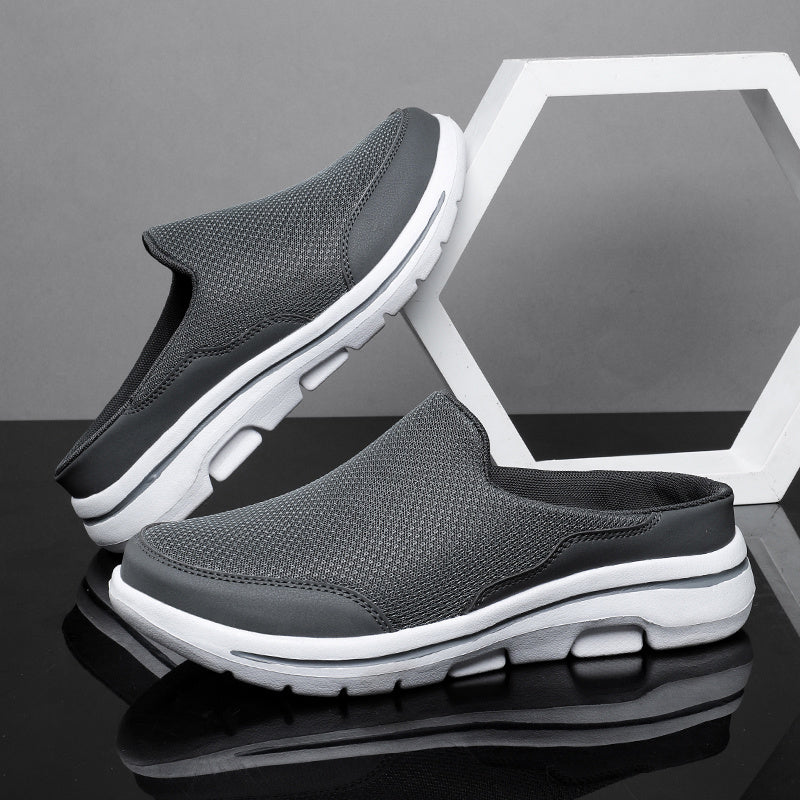 "Orthopädische Sport-Sandalen für Herren, verstellbare Riemen, stoßdämpfende Sohle, schwarz, ideal für Outdoor-Aktivitäten."