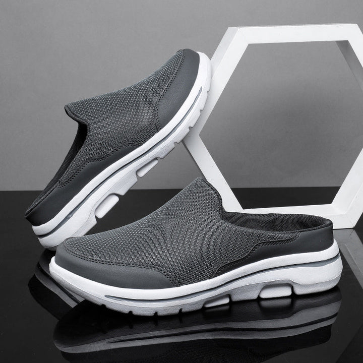 "Orthopädische Sport-Sandalen für Herren, verstellbare Riemen, stoßdämpfende Sohle, schwarz, ideal für Outdoor-Aktivitäten."