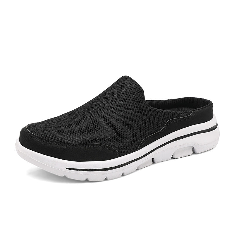 "Orthopädische Sport-Sandalen für Herren, verstellbare Riemen, stoßdämpfende Sohle, schwarz, ideal für Outdoor-Aktivitäten."
