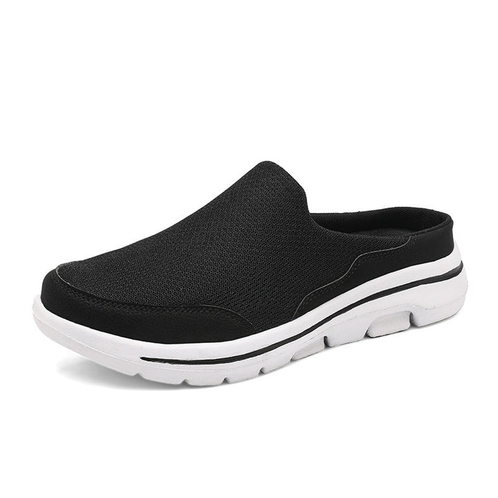 "Orthopädische Sport-Sandalen für Herren, verstellbare Riemen, stoßdämpfende Sohle, schwarz, ideal für Outdoor-Aktivitäten."