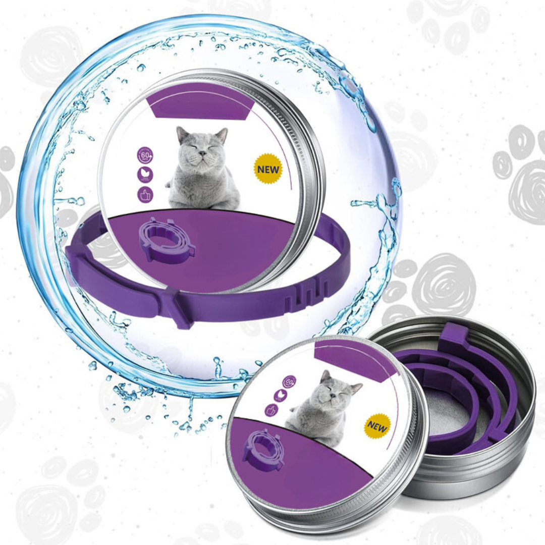 Pheromon Beruhigungs-Halsband für Haustiere, natürlich, wasserfest, gegen Stress, für Hunde und Katzen, grau oder lila.