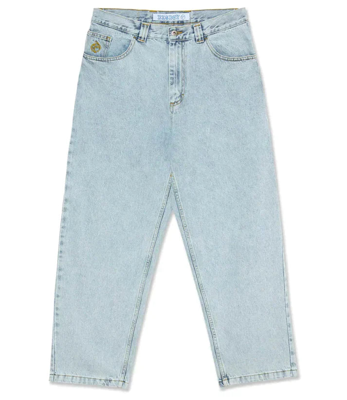 Hellblaue Polar Big Boy Jeans, lockerer Schnitt, Denim, Herrenmode.