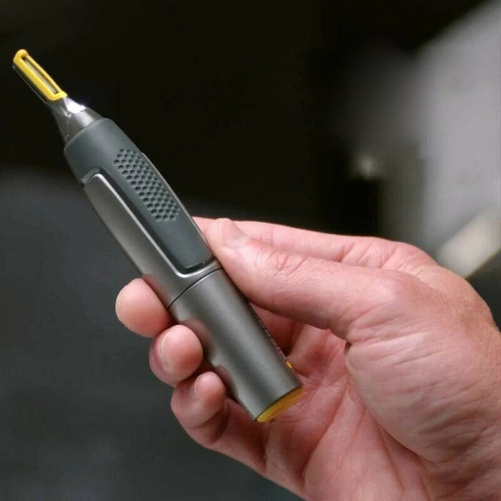 "Präziser kabelloser Bart- & Nasentrimmer mit LED, ultradünnem Design und ergonomischem Griff für mühelose Pflege."