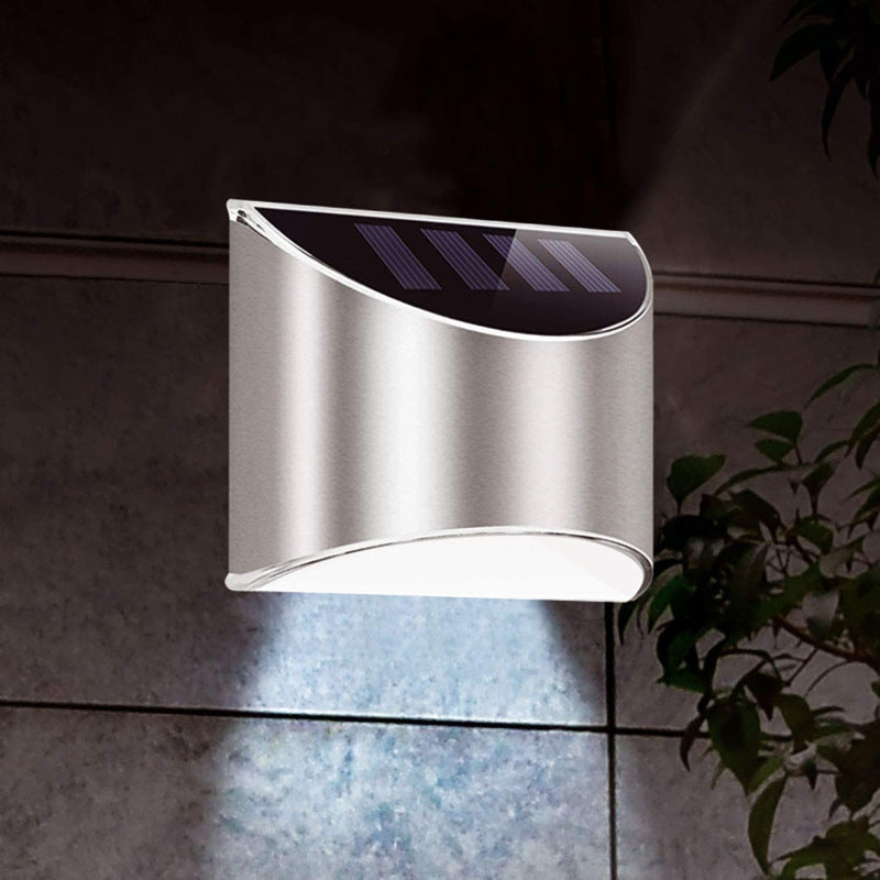 Solar-LED-Außenwandleuchte aus Edelstahl IP65
