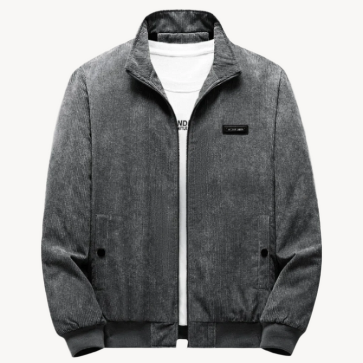 "Retro-Cordjacke Herren, Armeegrün, zeitloser Stil, Baumwollmaterial, perfekte Passform zu Jeans oder Freizeitkleidung."