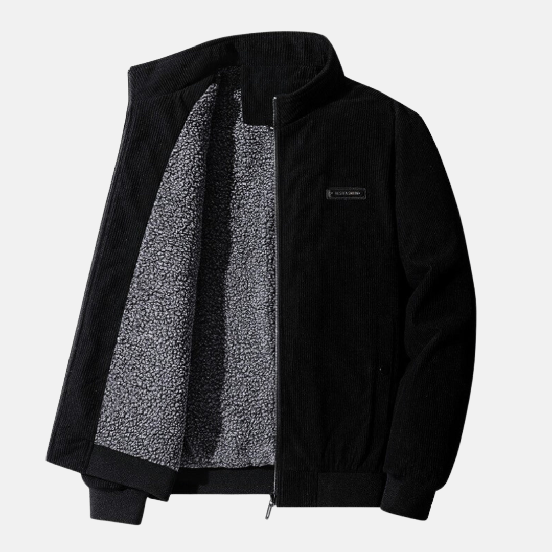 "Retro-Cordjacke Herren, Armeegrün, zeitloser Stil, Baumwollmaterial, perfekte Passform zu Jeans oder Freizeitkleidung."