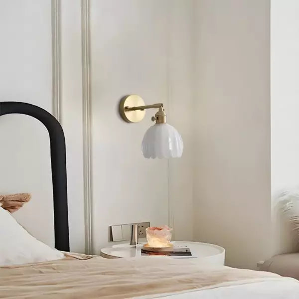 Retro Glas Wandleuchte Tulpenknospe für Innenräume