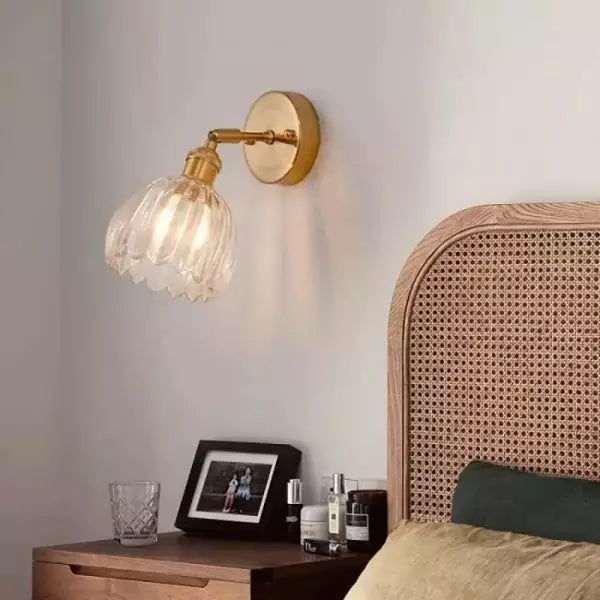 Retro Glas Wandleuchte Tulpenknospe für Innenräume