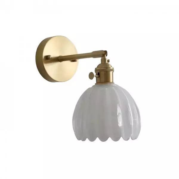 Retro Glas Wandleuchte Tulpenknospe für Innenräume