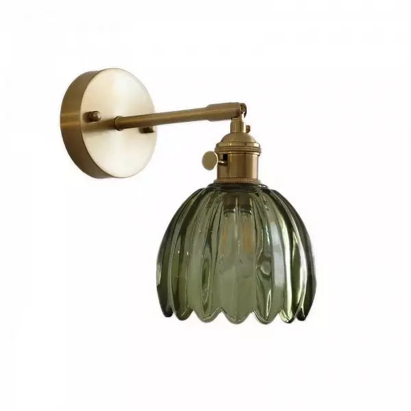Retro Glas Wandleuchte Tulpenknospe für Innenräume