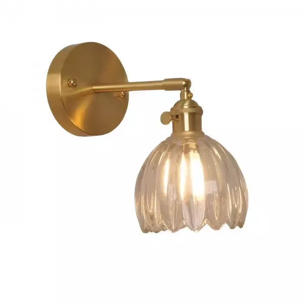 Retro Glas Wandleuchte Tulpenknospe für Innenräume