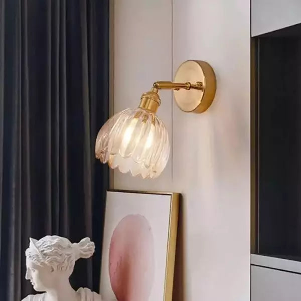 Retro Glas Wandleuchte Tulpenknospe für Innenräume