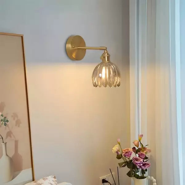 Retro Glas Wandleuchte Tulpenknospe für Innenräume