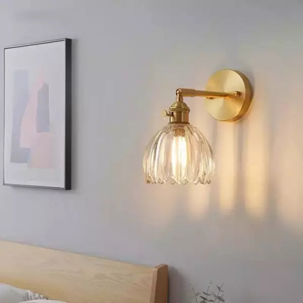 Retro Glas Wandleuchte Tulpenknospe für Innenräume
