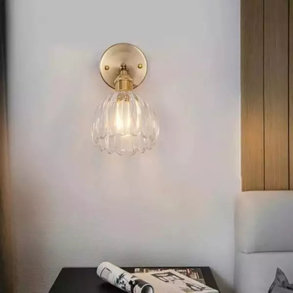 Retro Glas Wandleuchte Tulpenknospe für Innenräume