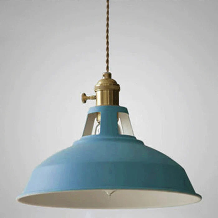 "Retro-Hängelampe im Industrie-Design, Metall, in Grün, mit verstellbarer Kette für Zuhause, ohne Lampe enthalten"