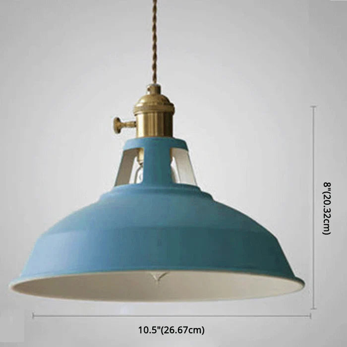 "Retro-Hängelampe im Industrie-Design, Metall, in Grün, mit verstellbarer Kette für Zuhause, ohne Lampe enthalten"