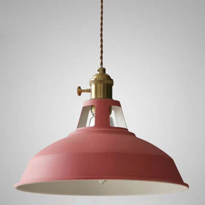 "Retro-Hängelampe im Industrie-Design, Metall, in Grün, mit verstellbarer Kette für Zuhause, ohne Lampe enthalten"